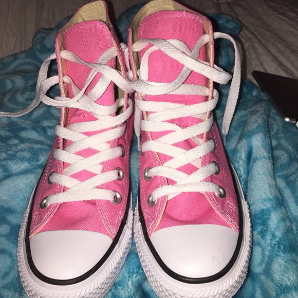 Brand new high top pink converse