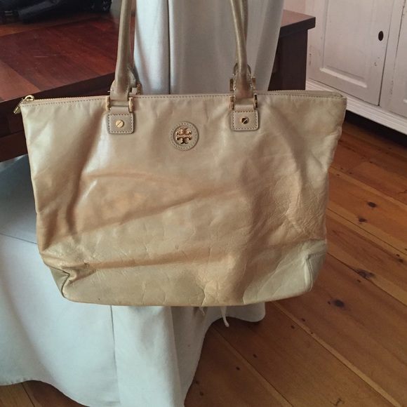 Authentic Tory Burch Creme Bag