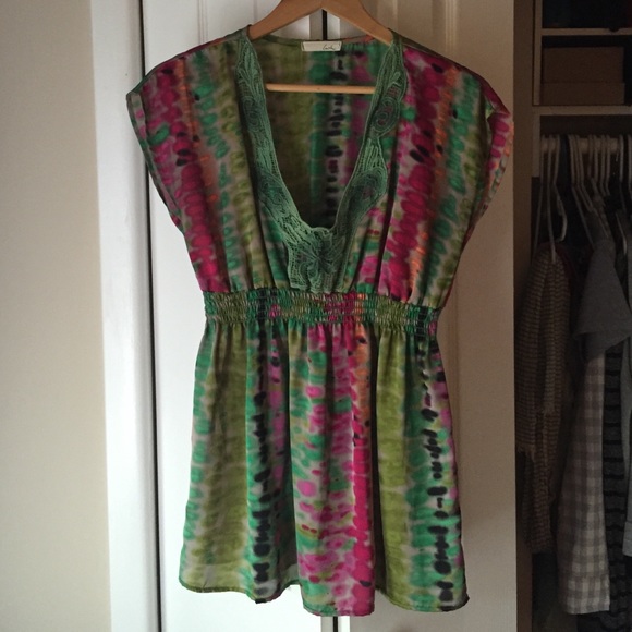 Printed Empire Top