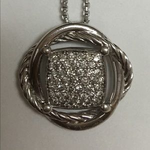 David Yurman Infinity Pendant Necklace w/ Diamonds