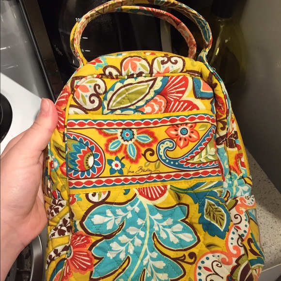 yellow vera bradley lunch bag