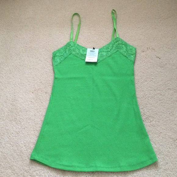 New green Cami, with tag
