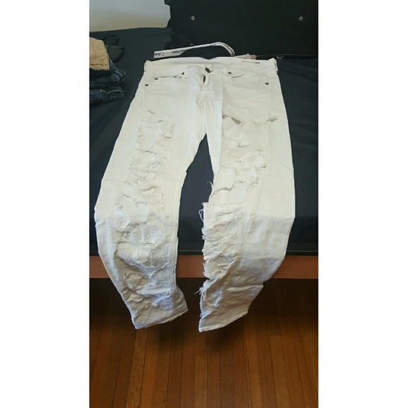 NWT Rag & Bone white  slim boyfriend jeans