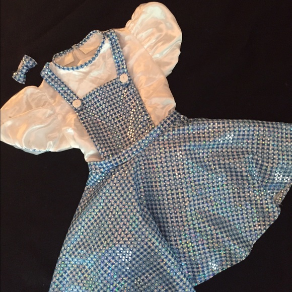 Girls Dorothy Wizard Of Oz Costume Medium 6 7 8 10