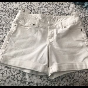 White Jean shorts