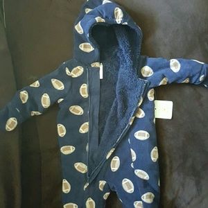 Fleece Football Infant Snowsuit FINAL REDUCTION