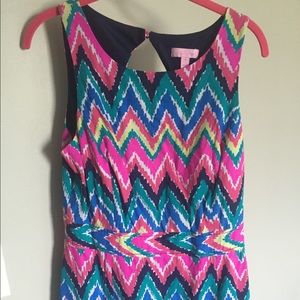 Lilly Pulitzer Multi Hearts Chevron Kirkland Dress