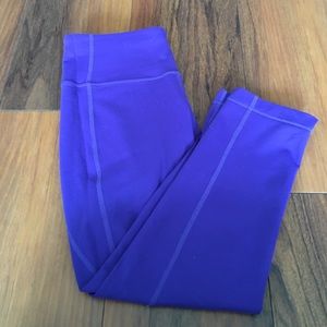 Purple Athleta cropped leggings