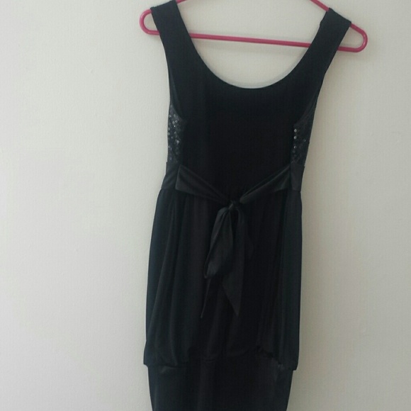 Black XOXO Dress with Sequins - Picture 4 of 4