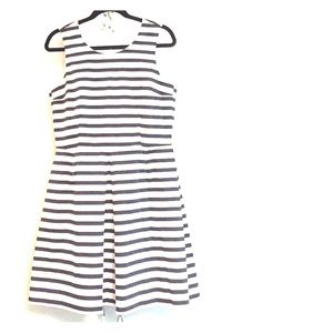 Adorable and flattering a line striped Gap dress!