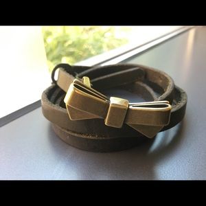 Madewell Skinny Metal Bow Belt