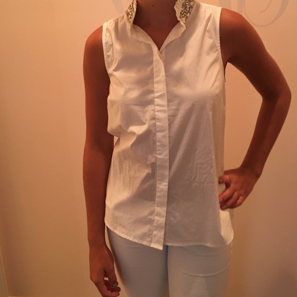 J.Crew beaded top buttom down