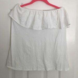 Strapless cotton top