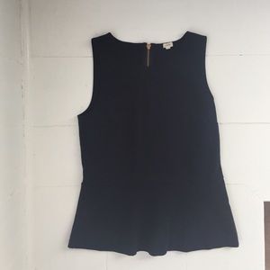 J. Crew Navy Peplum Top | Size XS