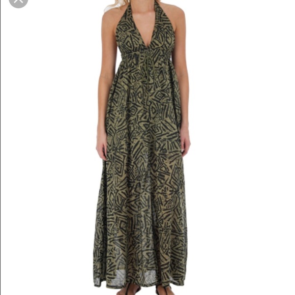 BILLABONG LET'S GET AWAY BATIK PRINT MAXI DRESS