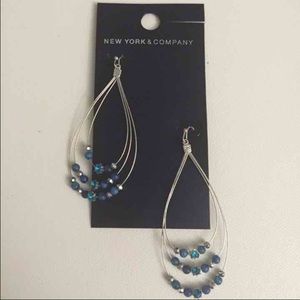 NY&C Blue Teardrop Earrings