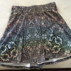 Multicolored skater skirt