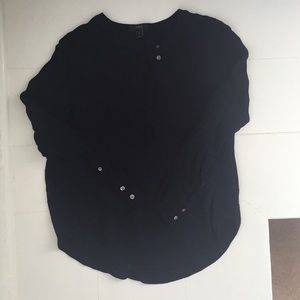 J. Crew Navy Long Sleeve Blouse | Size 2