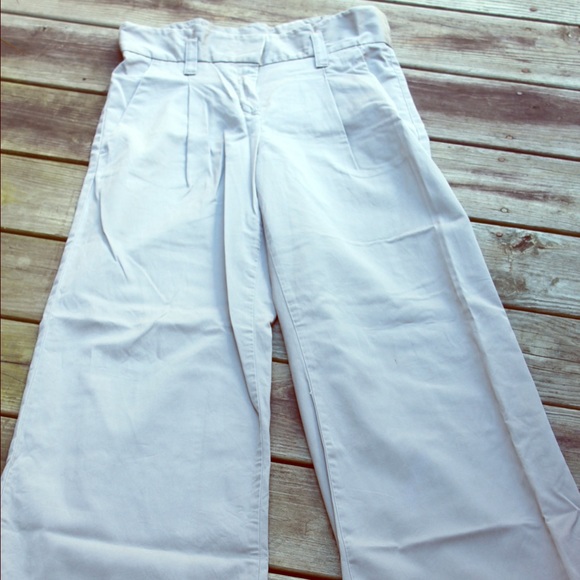 Express Wide Leg Khaki w Paper Bag Waist