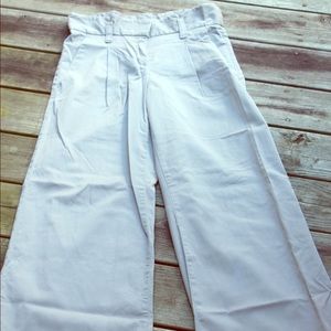 Express Wide Leg Khaki w Paper Bag Waist