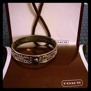 Silver coach bracelet