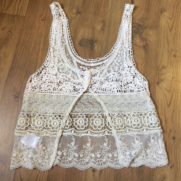 Open Back Lace Tank - Picture 2 of 3