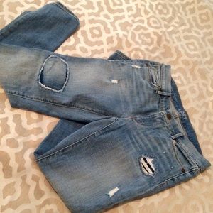 Loft destroyed light wash jeans