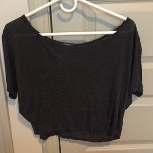 Gray crop top