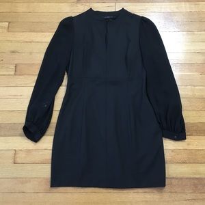 Zara black dress with sheer sleeves