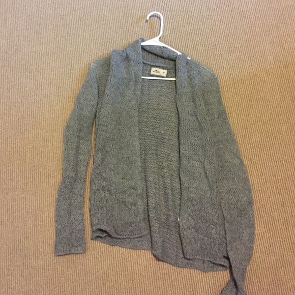 Gray hollister cardigan