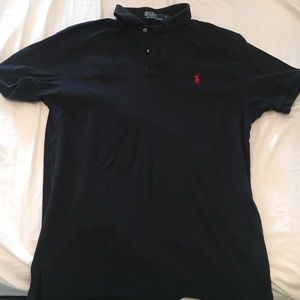 black polo shirt