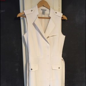 White structured dress