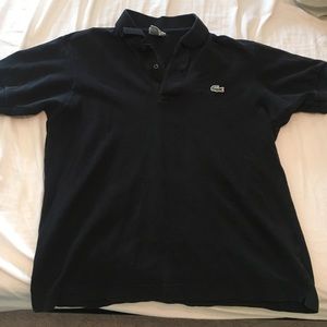 black lacoste polo