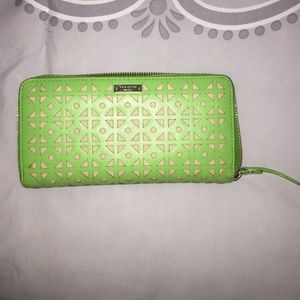 Kate Spade Green Lazer-cut Wallet