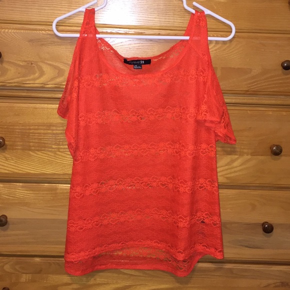 Lace cutout shoulder top