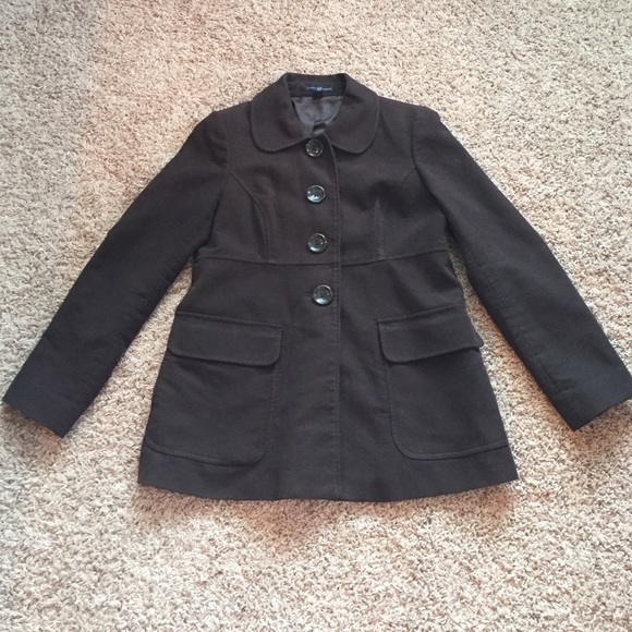 Gap Chocolate Brown Pea Coat Size Medium - Picture 1 of 4