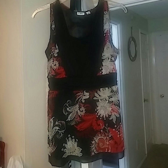 CATO XL blouse in gorgeous print with tie back