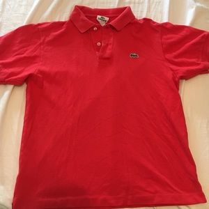 Red Lacoste Polo. Size Number 4