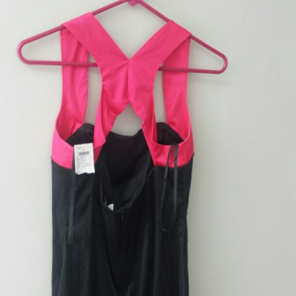 Black dress with pink straps - Picture 2 of 2