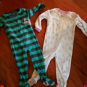 4T Carters footed pjs