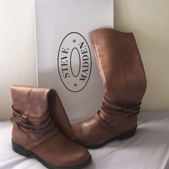 Steve Madden genuine leather ayva brown boots