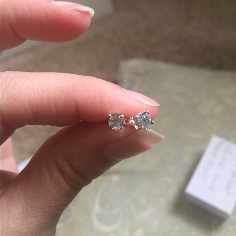 Topaz and 925 silver earrings (November)