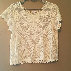 Express floral short sleeve shirt