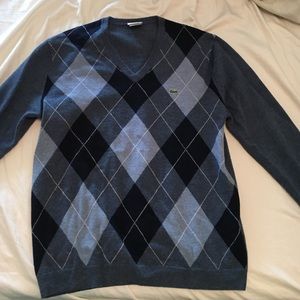 Lacoste argyle sweater. Price Dropped!