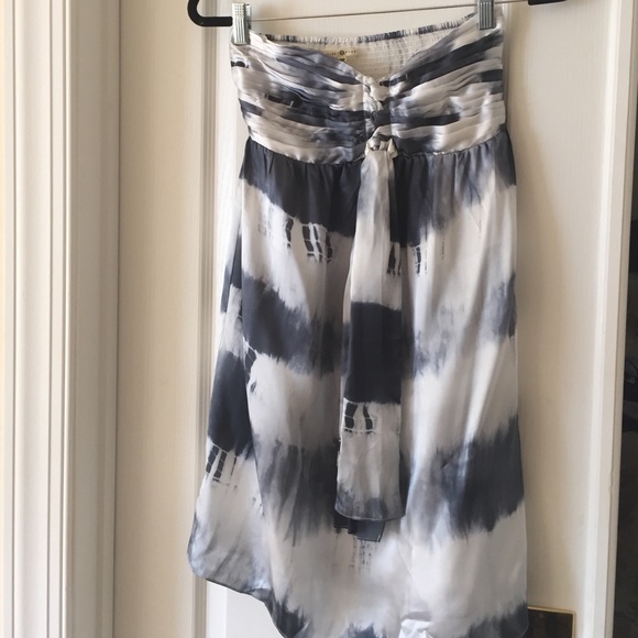 Strapless silk tie dye tunic, medium