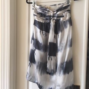 Strapless silk tie dye tunic, medium