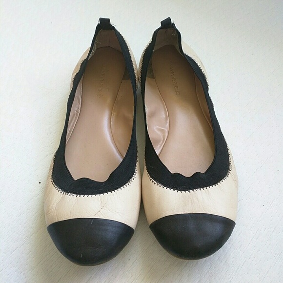 Banana Republic Black and Cream Ballet Flats