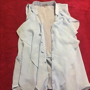 Baby blue see thru Blouse