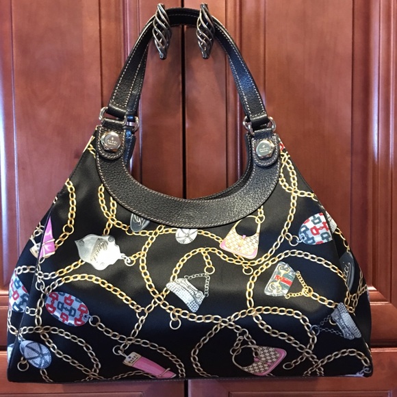 Authentic Gucci printed satchel - Picture 1 of 4