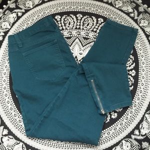 Forever 21 Teal SkInny Ankle Pants